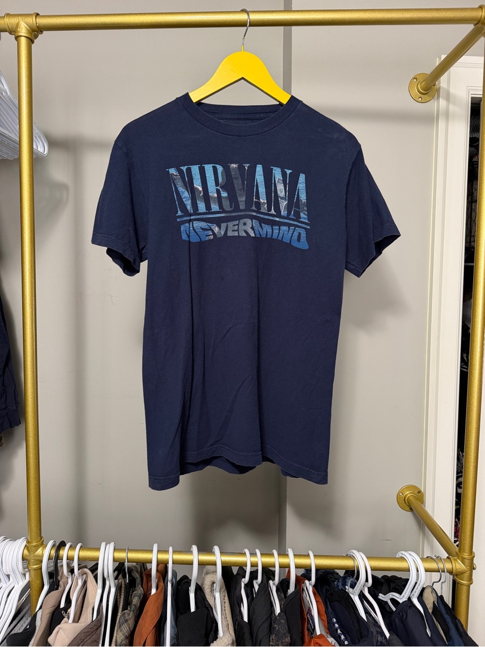 NIRVANA Navy 'Nevermind' Graphic Short Sleeve Tee